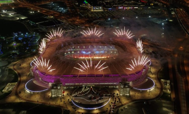 DOHA, QATAR - DECEMBER 18:  In this handout image provided by Qatar 2022/Supreme Committee, Qatar inaugurates fourth FIFA World Cup 2022 venue, Ahmad Bin Ali Stadium on December 18th, 2020 in Doha, Qatar. Qatar inaugurates fourth FIFA World Cup 2022™ venue, Ahmad Bin Ali Stadium, in front of 50% capacity crowd. The 40,000-capacity venue will host seven matches during Qatar 2022 up to the round-of-16 stage. Fans in attendance were required to show negative COVID-19 test results before entering the venue.  (Photo by Qatar 2022/Supreme Committee via Getty Images)
