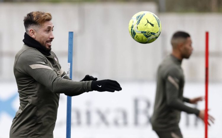 Atletico de Madrid s Hector Herrera during training session. March 1,2021. 2021030101