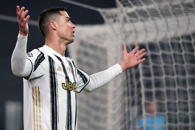 Cristiano Ronaldo of Juventus FC reacts during the Champions League round of 16 football match between Juventus FC and FC Porto at Juventus stadium in Turin Italy, March, 9th, 2021. Photo Federico Tardito / Insidefoto federicoxtardito