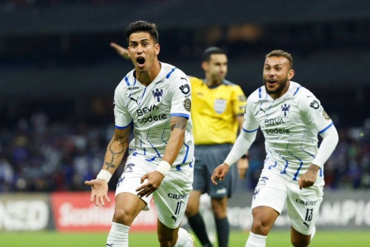 Monterrey s Maximiliano Meza L celebrates after scoring a goal against Cruz Azul during the second leg match for the semi finals of the Concacaf Champions League, at the Azteca stadium in Mexico City, Mexico, 16 September 2021. Cruz Azul - Monterrey ACHTUNG: NUR REDAKTIONELLE NUTZUNG PUBLICATIONxINxGERxSUIxAUTxONLY Copyright: xJosexMendezx AME4565 20210917-566f29fa9bcf6bf5b98ef85a1e689761cddb0d1c