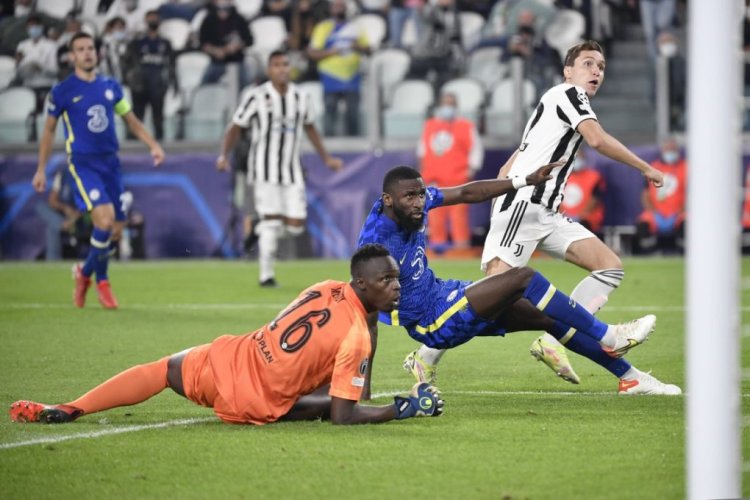 Federico Chiesa of Juventus FC scores the goal of 1-0 during the Uefa Champions League group H football match between Juventus FC and Chelsea at Juventus stadium in Torino Italy, September 29th, 2021. Photo Andrea Staccioli / Insidefoto andreaxstaccioli