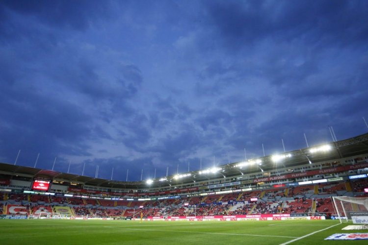 AGUASCALIENTES, MEXICO - MARCH 04: General view of Victoria Stadium prior the 9th round match between Necaxa and Toluca as part of the Torneo Grita Mexico C22 Liga MX at Victoria Stadium on March 4, 2022 in Aguascalientes, Mexico. (Photo by Leopoldo Smith/Getty Images)