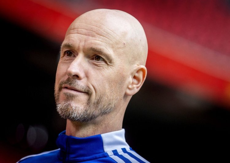 Ajax's Dutch coach Erik ten Hag poses during the Toto KNVB Cup Press Conference prior to the cup final against PSV Eindhoven at the Johan Cruyff Arena in Amsterdam on April 15, 2022. - Ajax's Dutch coach Erik ten Hag is strongly rumoured to be next man tasked with reviving United as a title contender after years of disappointment.  - Netherlands OUT (Photo by Koen van Weel / ANP / AFP) / Netherlands OUT (Photo by KOEN VAN WEEL/ANP/AFP via Getty Images)