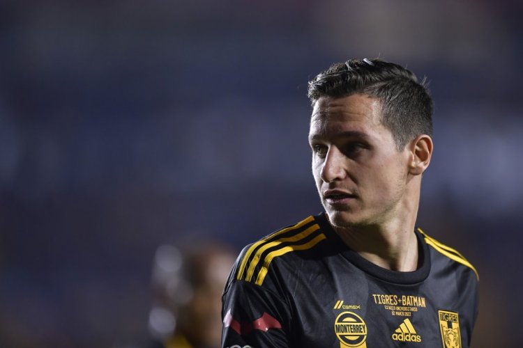 MONTERREY, MEXICO - MARCH 02: Florian Thauvin of Tigres looks on during the 8th round match between Tigres UANL and Cruz Azul as part of the Torneo Grita Mexico C22 Liga MX at Universitario Stadium on March 02, 2022 in Monterrey, Mexico. (Photo by Azael Rodriguez/Getty Images)