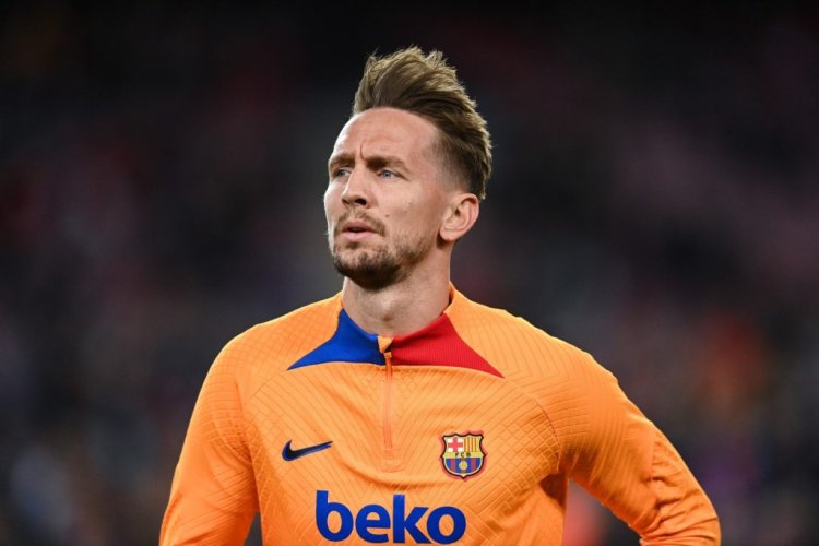 BARCELONA, SPAIN - MARCH 13: Luuk de Jong of FC Barcelona looks on prior to the LaLiga Santander match between FC Barcelona and CA Osasuna at Camp Nou on March 13, 2022 in Barcelona, Spain. (Photo by David Ramos/Getty Images)