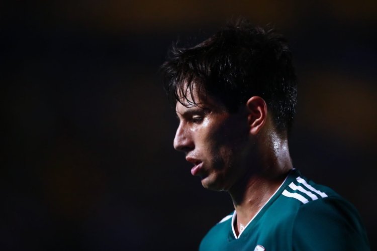 MONTERREY, MEXICO - OCTOBER 11: Jurgen Damm of Mexico looks on during the international friendly match between Mexico and Costa Rica at Universitario Stadium on October 11, 2018 in Monterrey, Mexico. (Photo by Hector Vivas/Getty Images)