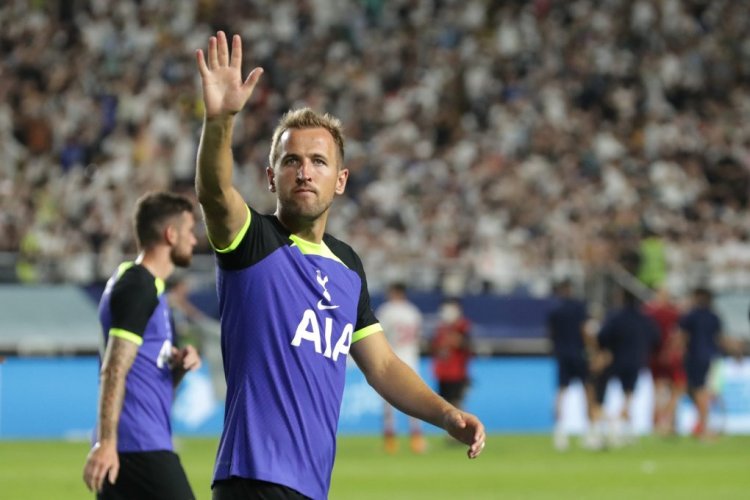 SUWON, SOUTH KOREA - JULY 16: Harry Kane of Tottenham Hotspur is seen during the pre-season friendly match between Tottenham Hotspur and Sevilla at Suwon World Cup Stadium on July 16, 2022 in Suwon, South Korea. (Photo by Han Myung-Gu/Getty Images)