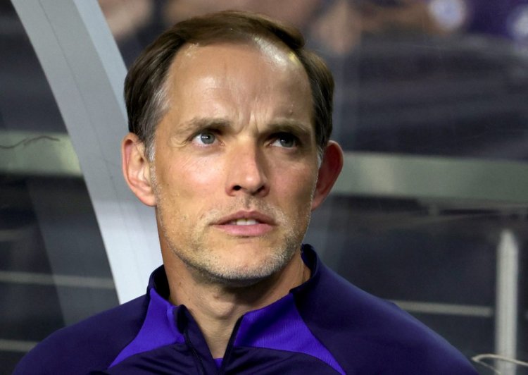 LAS VEGAS, NEVADA - JULY 16: Manager Thomas Tuchel of Chelsea looks on prior to his team's preseason friendly match against Club América at Allegiant Stadium on July 16, 2022 in Las Vegas, Nevada. Chelsea defeated Club América 2-1. (Photo by Ethan Miller/Getty Images)