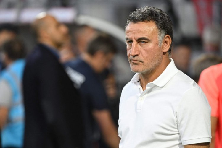 Paris Saint-Germain's French head coach Christophe Galtier is seen ahead of the French L1 football match between Clermont Foot 63 and Paris Saint-Germain at Stade Gabriel Montpied in Clermont-Ferrand, central France on August 6, 2022. (Photo by Jean-Philippe KSIAZEK / AFP) (Photo by JEAN-PHILIPPE KSIAZEK/AFP via Getty Images)