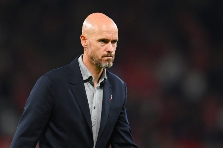 MANCHESTER, ENGLAND - AUGUST 22: Manchester United manager Erik ten Hag looks on during the Premier League match between Manchester United and Liverpool FC at Old Trafford on August 22, 2022 in Manchester, England. (Photo by Michael Regan/Getty Images)