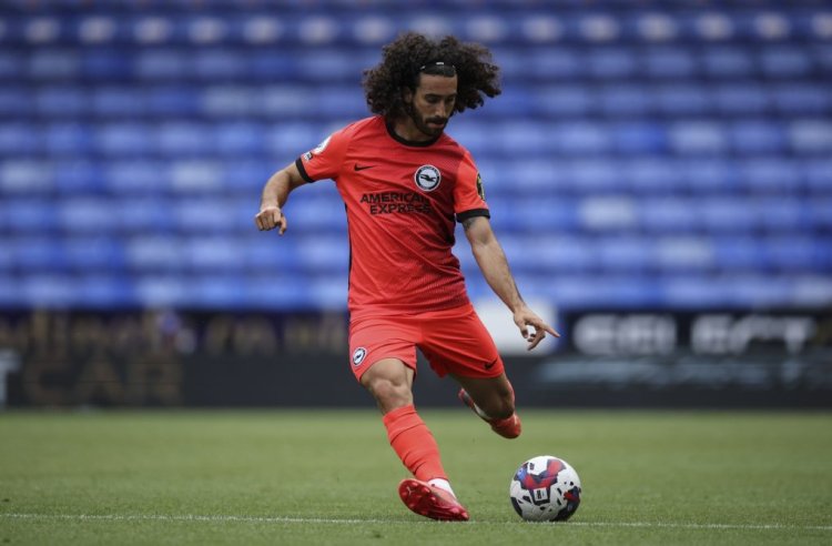 READING, ENGLAND - JULY 23: Marc Cucurella of Brighton and Hove Albion at the Select Car Leasing Stadium on July 23, 2022 in Reading, England. (Photo by Eddie Keogh/Getty Images)