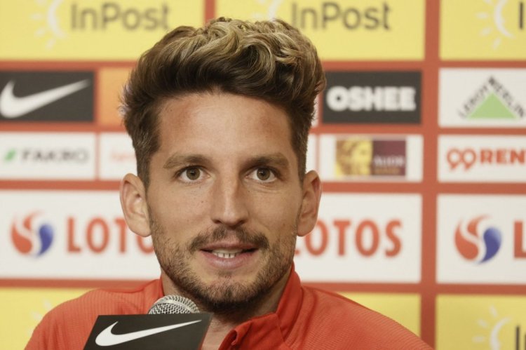 Belgium's Dries Mertens pictured during a press conference of the Belgian national team, the Red Devils, Monday 13 June 2022 in Warsaw, Poland, in preparation of the upcoming UEFA Nations League game of tomorrow in Poland. BELGA PHOTO BRUNO FAHY (Photo by BRUNO FAHY / BELGA MAG / Belga via AFP) (Photo by BRUNO FAHY/BELGA MAG/AFP via Getty Images)