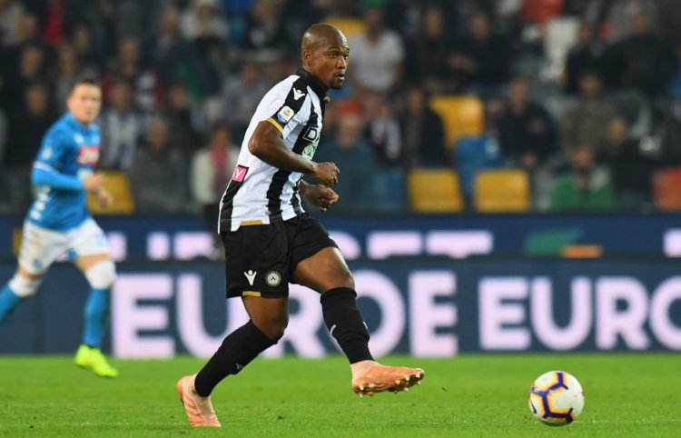 UDINE, ITALY - OCTOBER 20: Gaetano De Souza Santos Samir of Udinese Calcio in action during the Serie A match between Udinese and SSC Napoli at Stadio Friuli on October 20, 2018 in Udine, Italy.  (Photo by Alessandro Sabattini/Getty Images)