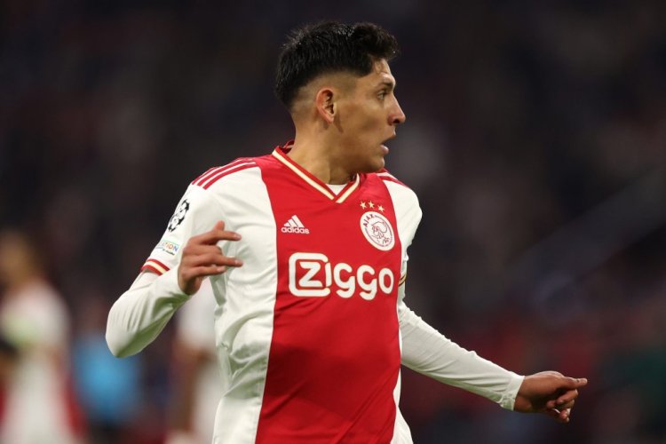 AMSTERDAM, NETHERLANDS - OCTOBER 04: Edson Alvarez of Ajax looks on during the UEFA Champions League group A match between AFC Ajax and SSC Napoli at Johan Cruyff Arena on October 04, 2022 in Amsterdam, Netherlands. (Photo by Dean Mouhtaropoulos/Getty Images)