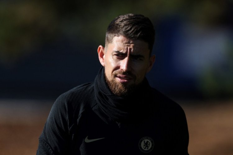 Chelsea's Italian midfielder Jorginho arrives to attend a team training session at Chelsea's Cobham training facility in Stoke D'Abernon, southwest of London on October 10, 2022, on the eve of their UEFA Champions League group E football match against AC Milan. (Photo by Adrian DENNIS / AFP) (Photo by ADRIAN DENNIS/AFP via Getty Images)