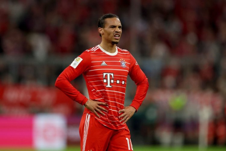 MUNICH, GERMANY - OCTOBER 16: Leroy Sane of FC Bayern München looks on during the Bundesliga match between FC Bayern München and Sport-Club Freiburg at Allianz Arena on October 16, 2022 in Munich, Germany. (Photo by Alexander Hassenstein/Getty Images)