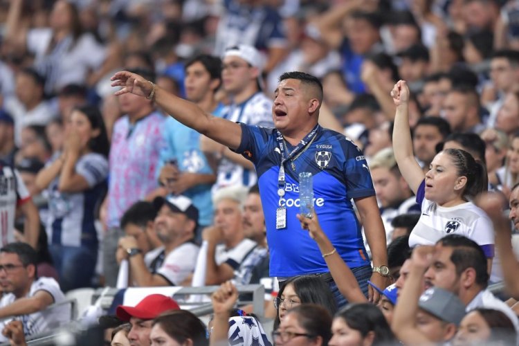 MONTERREY, MEXICO - OCTOBER 23: Fan of Monterrey reacts during the semifinal second leg match between Monterrey and Pachuca as part of the Torneo Apertura 2022 Liga MX at BBVA Stadium on October 23, 2022 in Monterrey, Mexico. (Photo by Azael Rodriguez/Getty Images)