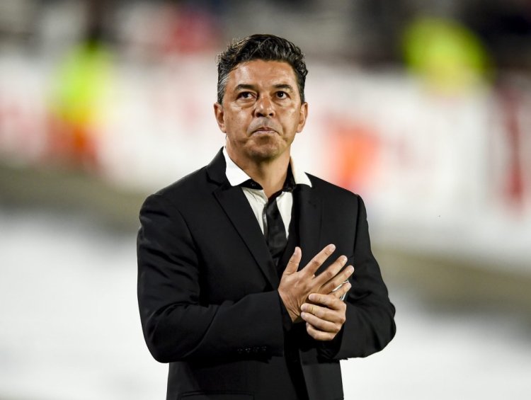 BUENOS AIRES, ARGENTINA - SEPTEMBER 24: Marcelo Gallardo coach of River Plate looks on after losing a match between River Plate and Talleres as part of Liga Profesional 2022 at at Estadio Mas Monumental Antonio Vespucio Liberti on September 24, 2022 in Buenos Aires, Argentina. (Photo by Marcelo Endelli/Getty Images)