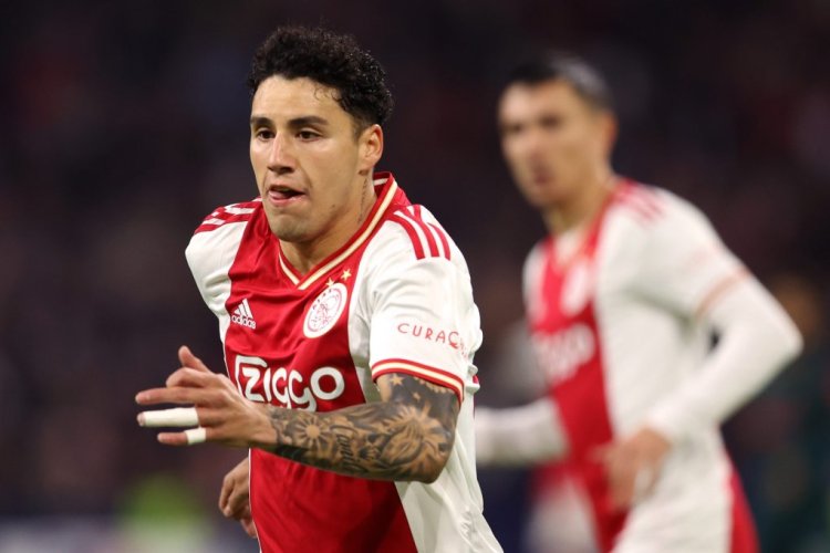 AMSTERDAM, NETHERLANDS - OCTOBER 26: Jorge Sanchez of Ajax in action during the UEFA Champions League group A match between AFC Ajax and Liverpool FC at Johan Cruyff Arena on October 26, 2022 in Amsterdam, Netherlands. (Photo by Dean Mouhtaropoulos/Getty Images)