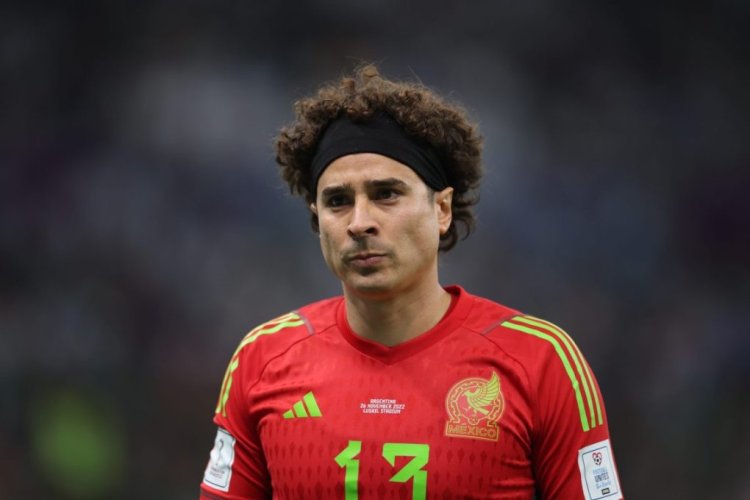 LUSAIL CITY, QATAR - NOVEMBER 26: Guillermo Ochoa of Mexico looks on during the FIFA World Cup Qatar 2022 Group C match between Argentina and Mexico at Lusail Stadium on November 26, 2022 in Lusail City, Qatar. (Photo by Alex Grimm/Getty Images)
