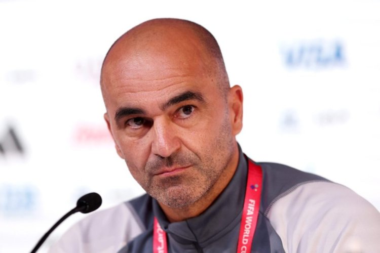 DOHA, QATAR - NOVEMBER 30: Roberto Martinez, Head Coach of Belgium, speaks during the Belgium Press Conference at the Main Media Center on November 30, 2022 in Doha, Qatar. (Photo by Christopher Lee/Getty Images)