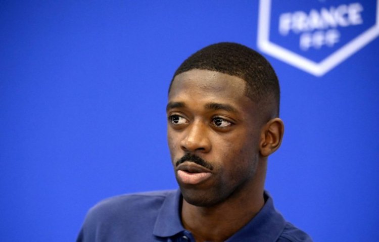 France's forward Ousmane Dembele arrives for a press conference at the Jassim-bin-Hamad Stadium in Doha on November 23, 2022, during the Qatar 2022 World Cup football tournament. (Photo by FRANCK FIFE / AFP) (Photo by FRANCK FIFE/AFP via Getty Images)