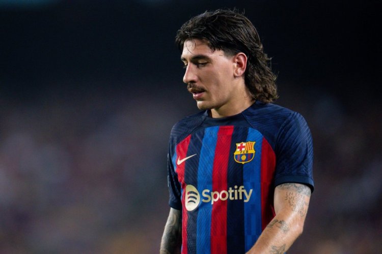 BARCELONA, SPAIN - OCTOBER 26: Hector Bellerin of FC Barcelona looks on during the UEFA Champions League group C match between FC Barcelona and FC Bayern München at Spotify Camp Nou on October 26, 2022 in Barcelona, Spain. (Photo by Aitor Alcalde/Getty Images)