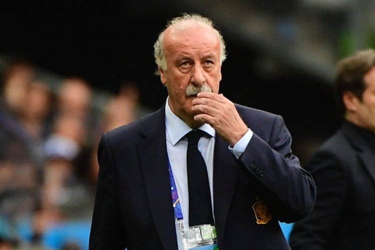 Spain's coach Vicente Del Bosque gestures during the Euro 2016 round of 16 football match between Italy and Spain at the Stade de France stadium in Saint-Denis, near Paris, on June 27, 2016.   / AFP / PIERRE-PHILIPPE MARCOU        (Photo credit should read PIERRE-PHILIPPE MARCOU/AFP via Getty Images)