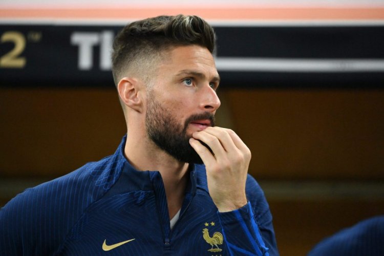 LUSAIL CITY, QATAR - DECEMBER 18: Olivier Giroud of France looks dejected after the team's defeat via a penalty shoot out loss during the FIFA World Cup Qatar 2022 Final match between Argentina and France at Lusail Stadium on December 18, 2022 in Lusail City, Qatar. (Photo by Dan Mullan/Getty Images)
